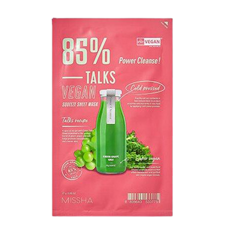 MISSHA, TALKS VEGAN SQUEEZE SHEET MASK (POWER CLEANSE) 27G