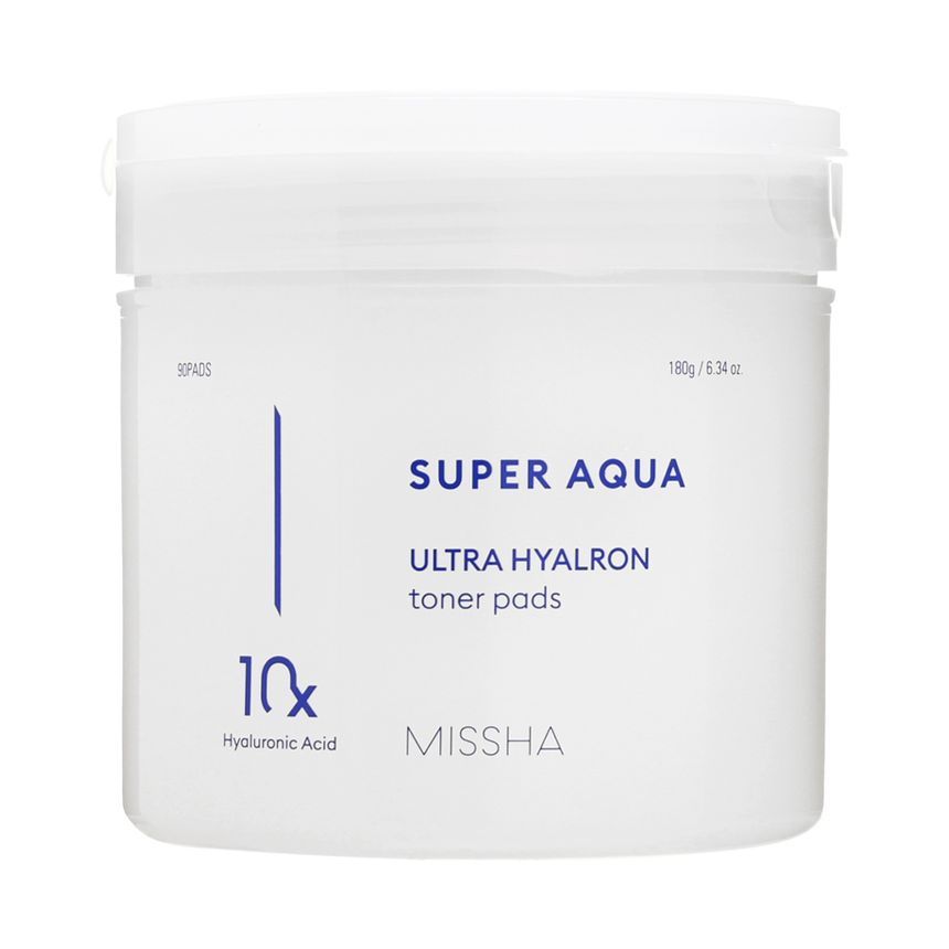 MISSHA - Super Aqua Ultra Hyalron Toner Pad, 90 pads, 305 g, 8809747928682