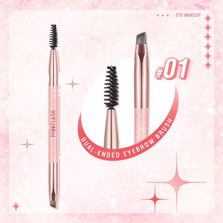PINKFLASH - Dual-Ended Eyebrow Brush, #01 Eyebrow Brush - 1pc, 6 g, 6941845824403