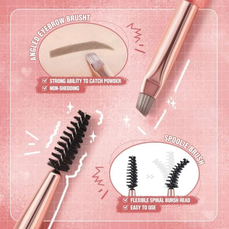PINKFLASH - Dual-Ended Eyebrow Brush, #01 Eyebrow Brush - 1pc, 6 g, 6941845824403