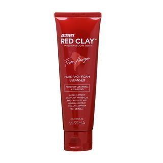 MISSHA - Amazon Red Clay Pore Pack Foam Cleanser, 120ml, 162 g, 8809643532433