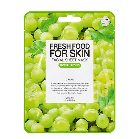 FARM SKIN, FRESHFOOD FOR SKIN FACIAL SHEET MASK(GRAPE) 25ML