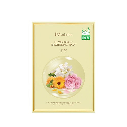 JM SOLUTION, FLOWER INFUSED BRIGHTENING MASK HALAL (30ML*10EA)