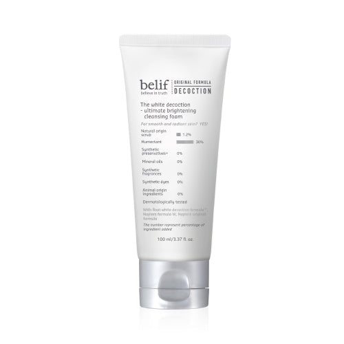 belif, THE WHITE DECOCTION ULTIMATE BRIGHTENING CLEANSING FOAM 100ML