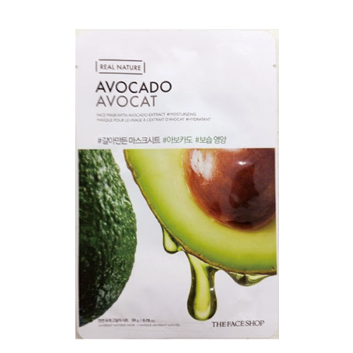 THE FACE SHOP, REAL NATURE FACE MASK WITH AVOCADO EXTRACT