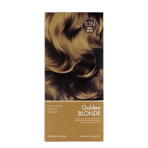 THE FACE SHOP, SILKY HAIR COLOR CREAM (60G+60G+10G), GOLDEN BLONDE