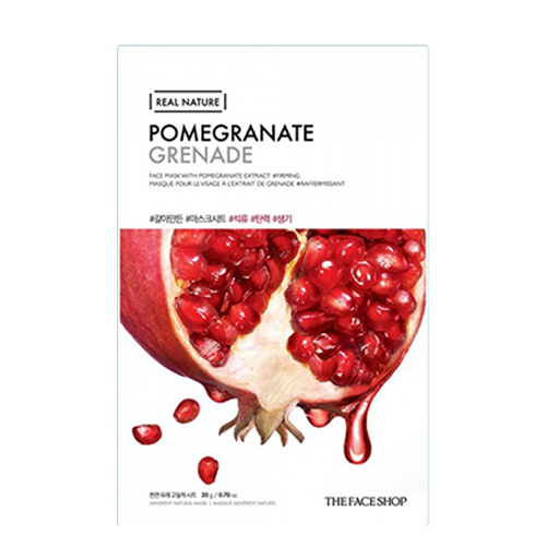 THE FACE SHOP, REAL NATURE FACE MASK WITH POMEGRANATE EXTRACT