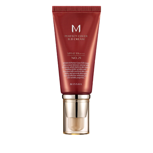 MISSHA, M PERFECT COVER BB CREAM SPF42 PA+++, 21 LIGHT BEIGE 