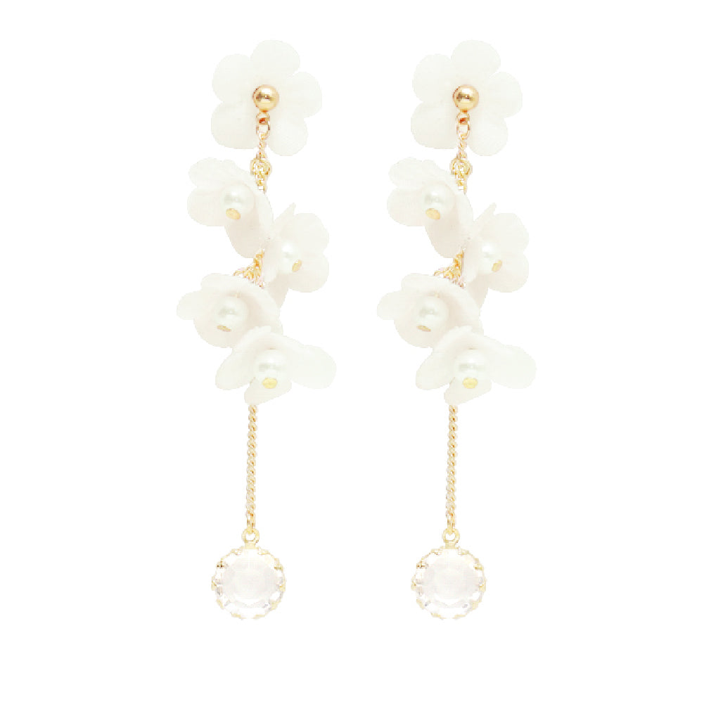 WING BLING, BLOOMING SOON EARRING OR CLIP-ON EARRING, BLOOMING SOON IVORY EARRING