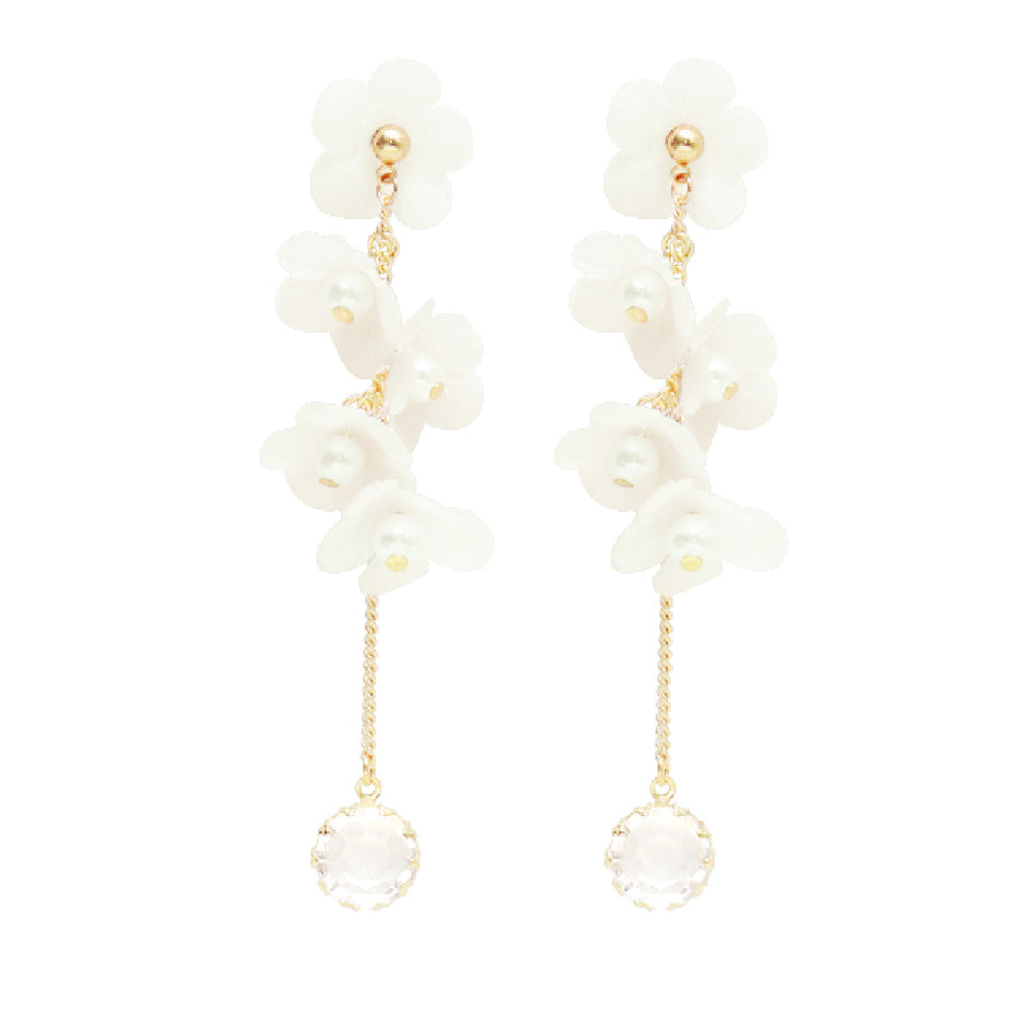 WING BLING, BLOOMING SOON EARRING OR CLIP-ON EARRING, BLOOMING SOON IVORY EARRING