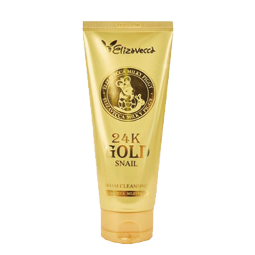 ELIZAVECCA, MILKY PIGGY 24K GOLD SNAIL FOAM CLEANSING