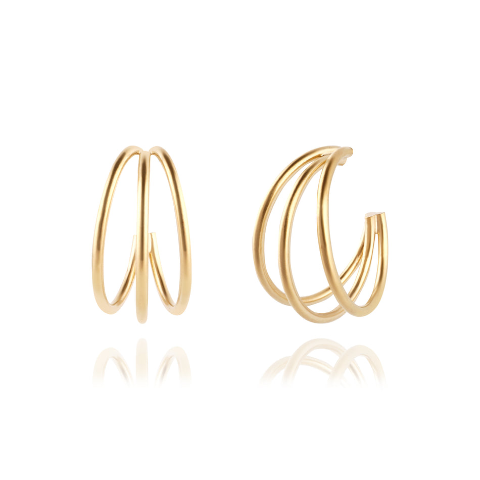 WING BLING, JULIE EARRING OR CLIP-ON EARRING, JULIE GOLD EARRING