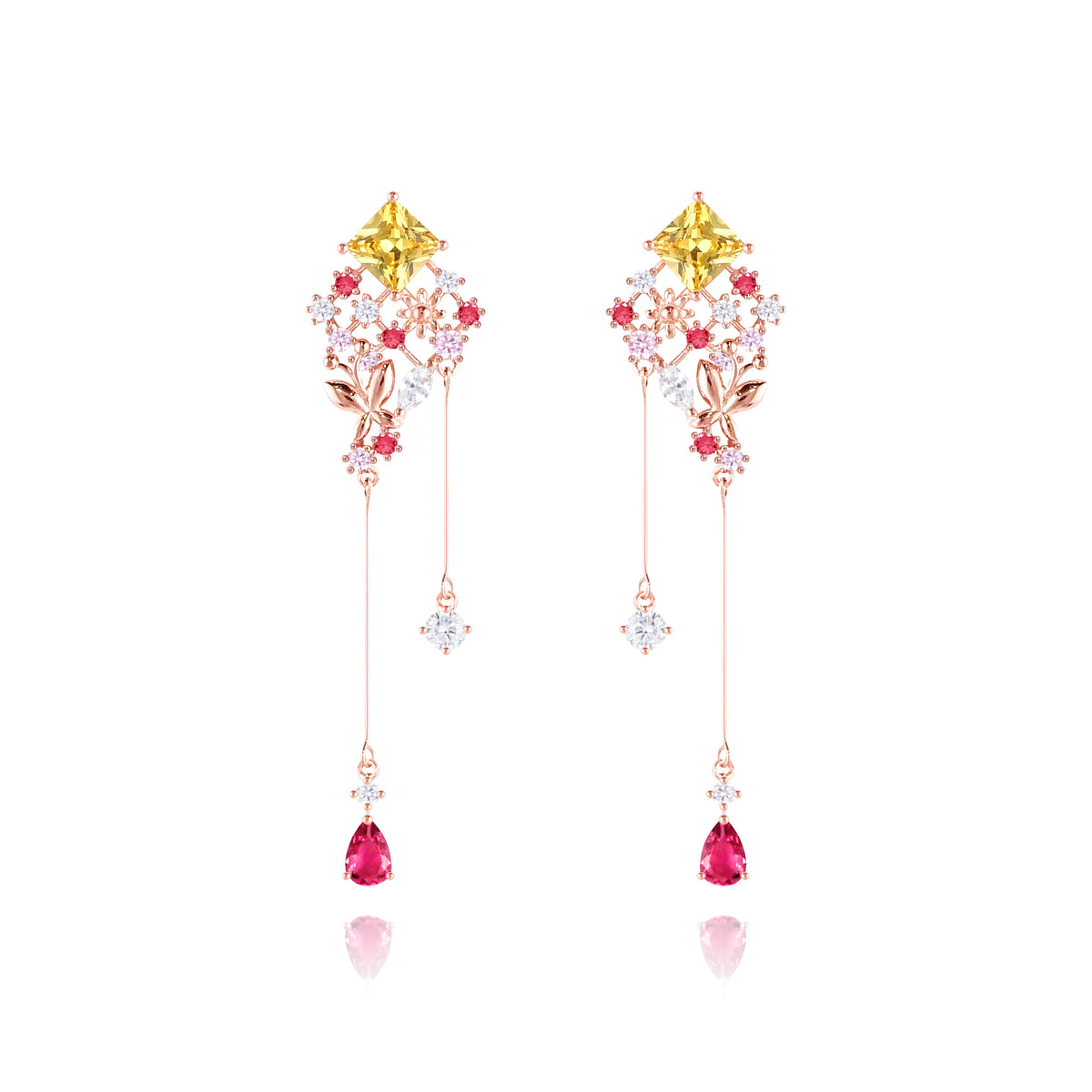 WING BLING, THE MOMENT I SAW YOU EARRING OR CLIP-ON EARRING, THE MOMENT I SAW YOU PINK EARRING