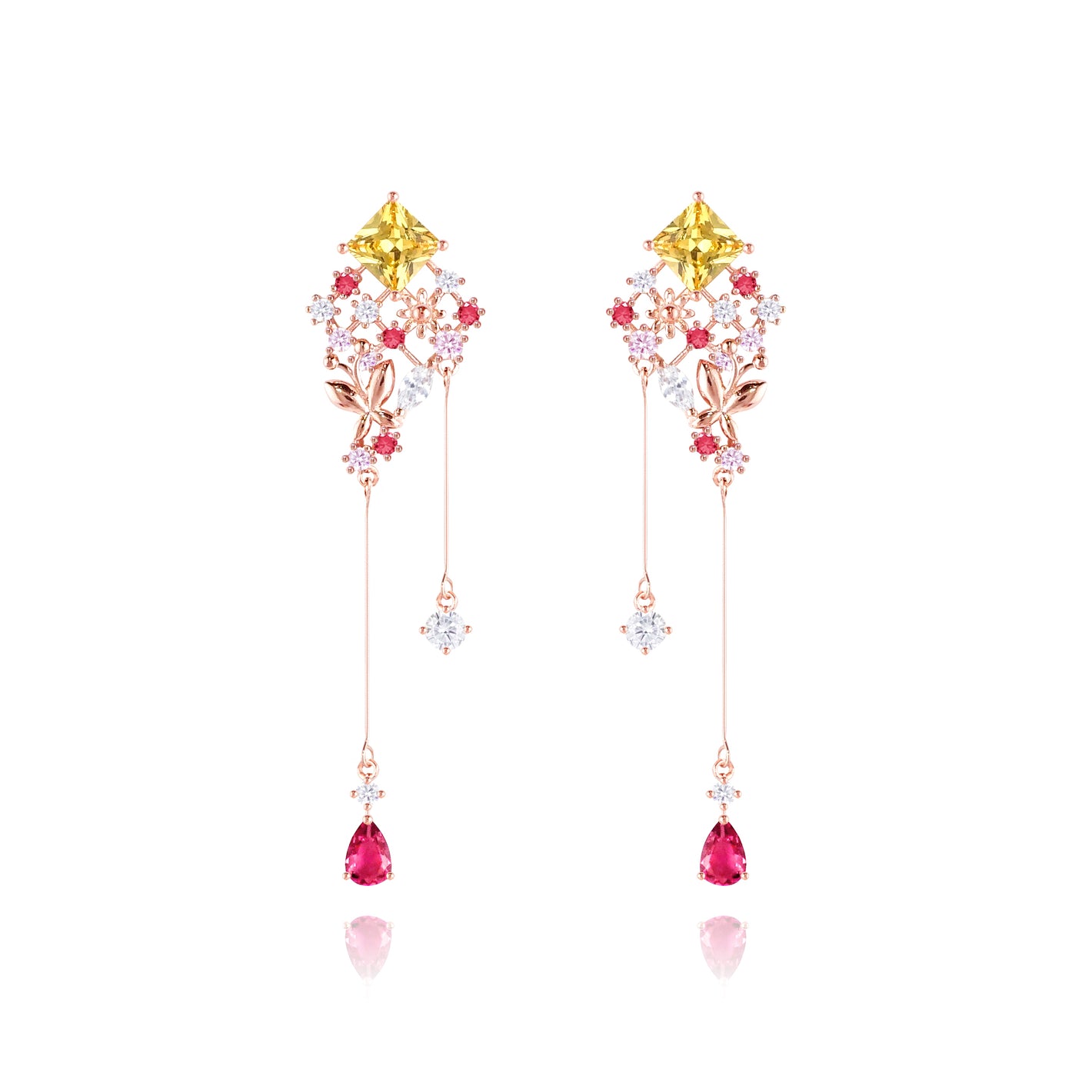 WING BLING, THE MOMENT I SAW YOU EARRING OR CLIP-ON EARRING, THE MOMENT I SAW YOU PINK EARRING