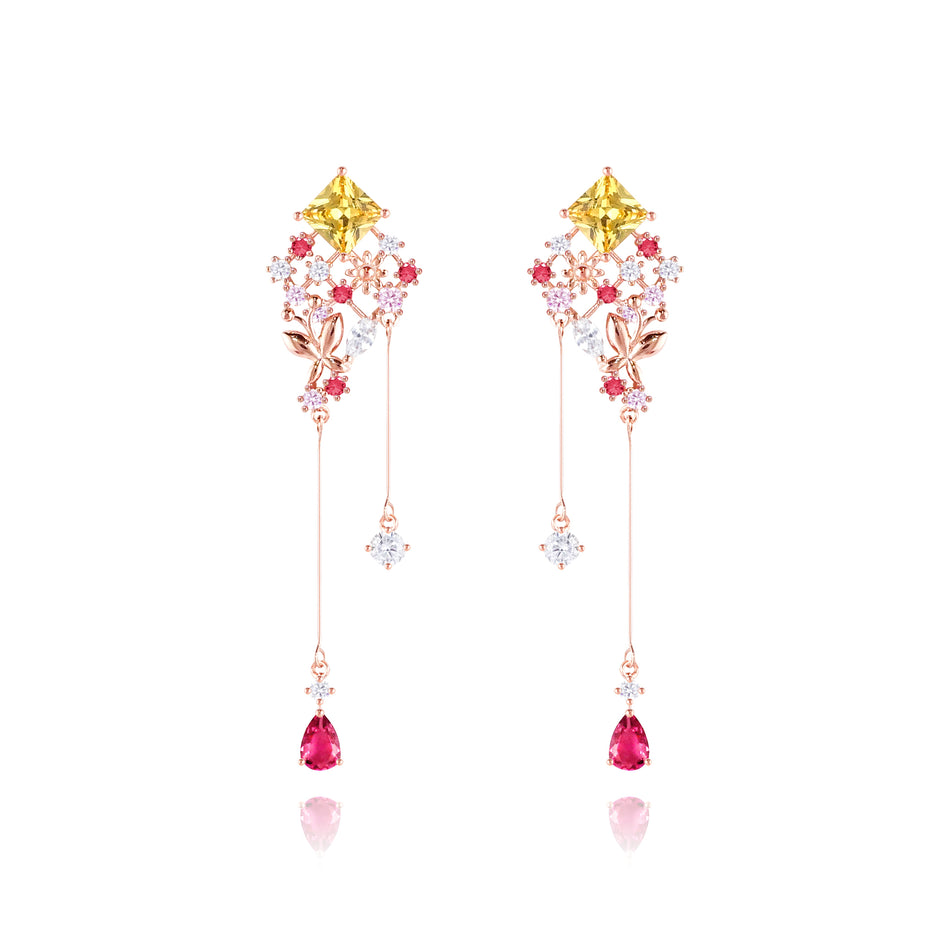 WING BLING, THE MOMENT I SAW YOU EARRING OR CLIP-ON EARRING, THE MOMENT I SAW YOU PINK EARRING