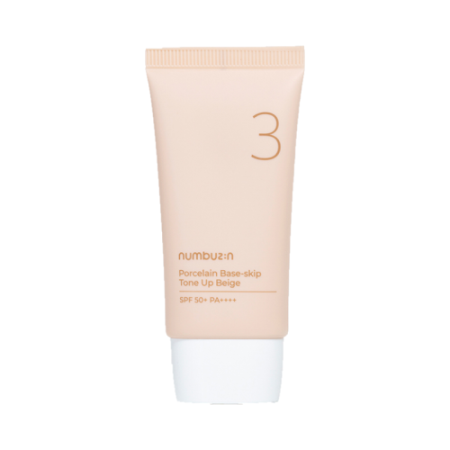 NUMBUZIN, NO.3 PORCELAIN BASE-SKIP TONE UP BEIGE SPF50+ PA++++ 50ML