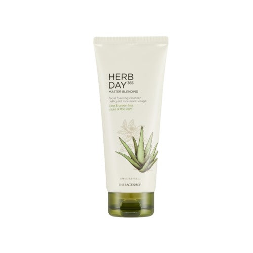 THE FACE SHOP, HERB DAY 365 MASTER BLENDING FOAMING CLEANSER ALOE 170ML