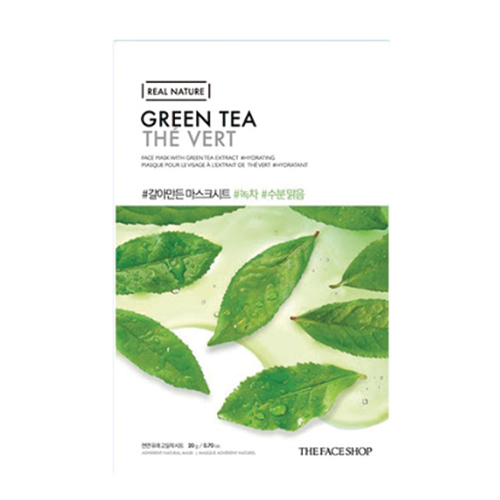 THE FACE SHOP, REAL NATURE FACE MASK WITH GREEN TEA EXTRACT