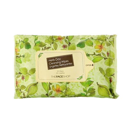 THE FACE SHOP, HERB DAY CLEANSING TISSUE 20EA