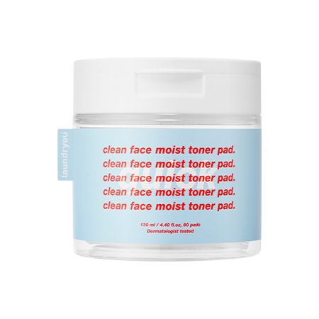 laundryou, CLEAN FACE MOISR TONER PAD QUICK (60EA)130ML