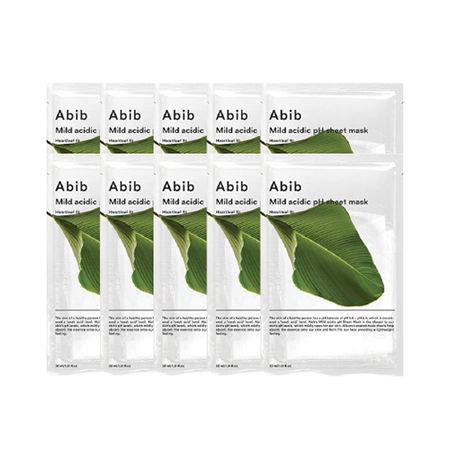 Abib, MILD ACIDIC PH SHEET MASK HEARTLEAF FIT SET (30ML*10EA)