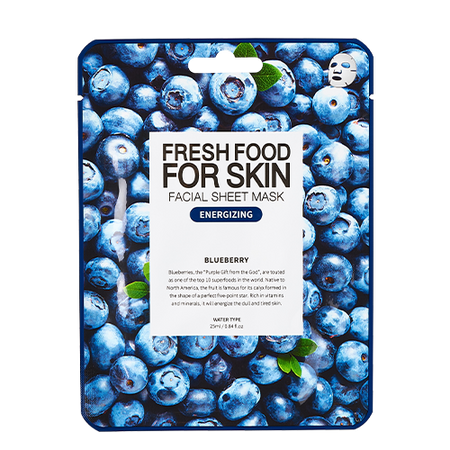 FARM SKIN, FRESHFOOD FOR SKIN FACIAL SHEET MASK(BLUEBERRY) 25ML