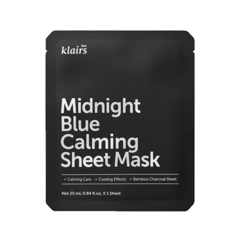 dear, klairs, MIDNIGHT BLUE CALMING SHEET MASK 25ML