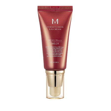 MISSHA, M PERFECT COVER BB CREAM SPF42 PA+++, 27 HONEY BEIGE