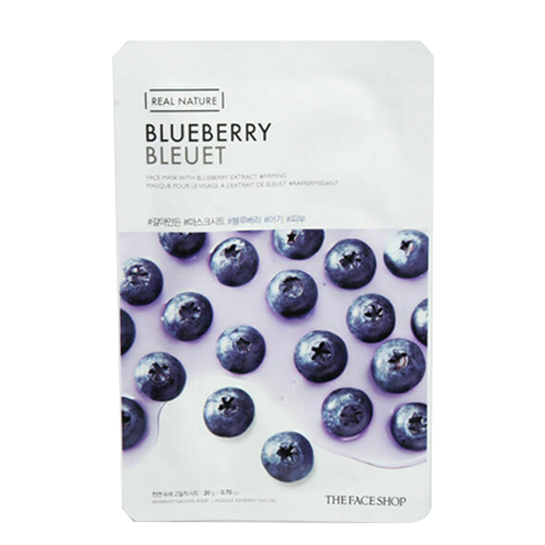 THE FACE SHOP, REAL NATURE FACE MASK WITH BLUEBERRY EXTRACT