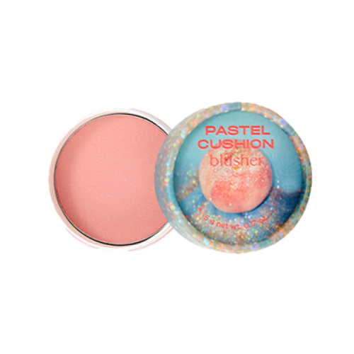 THE FACE SHOP, PASTEL CUSHION BLUSHER 01 GLITTERY PEACH 5G