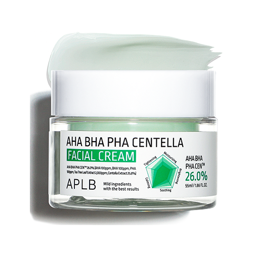 APLB, AHA BHA PHA CENTELLA FACIAL CREAM 55ML