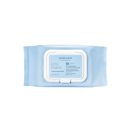 MISSHA, SUPER AQUA ULTRA HYALRON CLEANSING WATER WIPES (30EA/139ML)