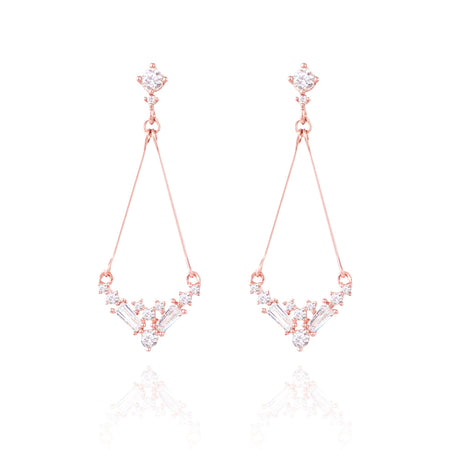 WING BLING, PETITE DRESS EARRING OR CLIP-ON EARRING, PETITE DRESS PINK EARRING