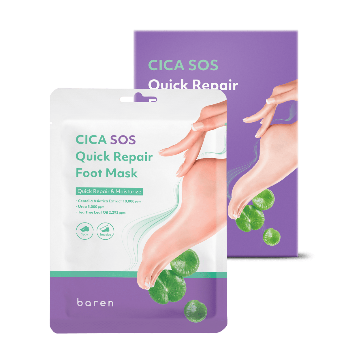 BAREN, CICA SOS QUICK REPAIR FOOT MASK