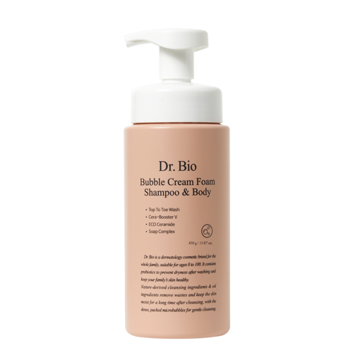 Dr.Bio, BUBBLE CREAM FOAM SHAMPOO & BODY 450G