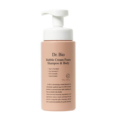 Dr.Bio, BUBBLE CREAM FOAM SHAMPOO & BODY 450G