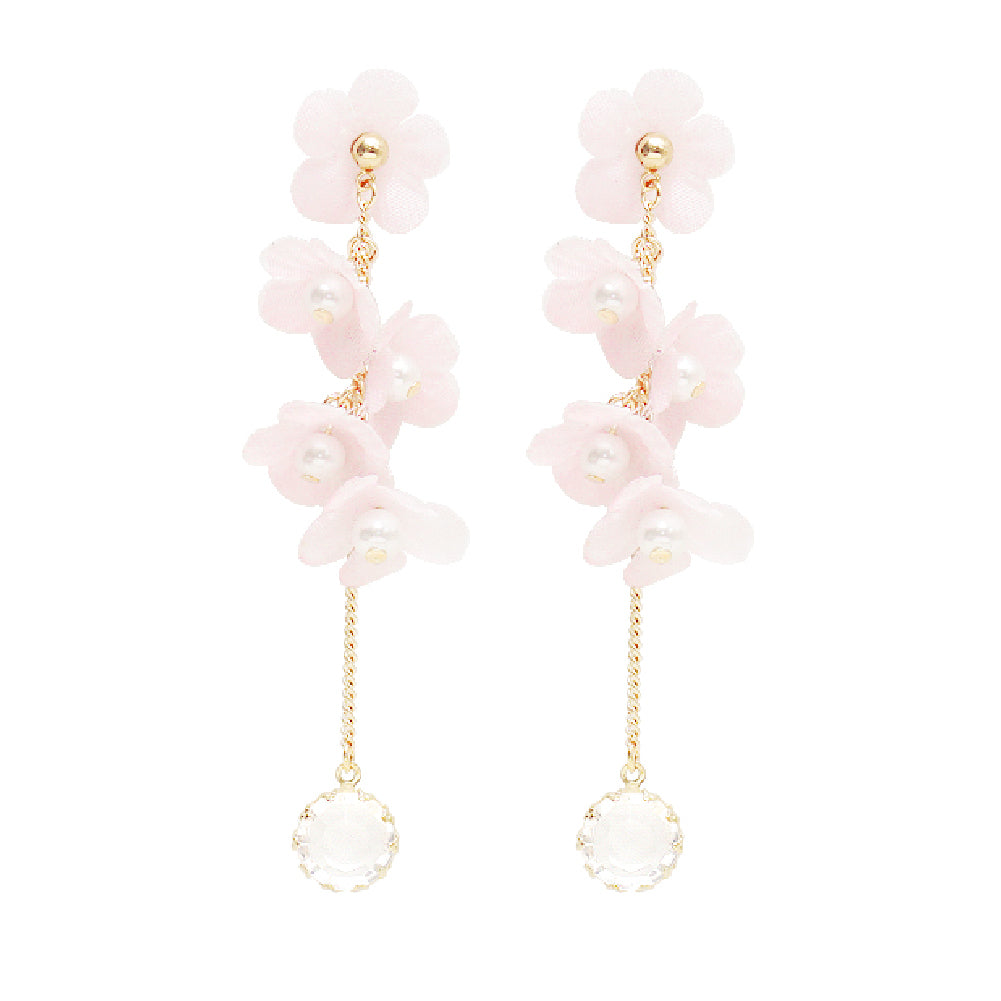 WING BLING, BLOOMING SOON EARRING OR CLIP-ON EARRING, BLOOMING SOON PINK CLIP ON EARRING