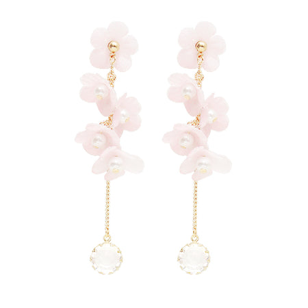 WING BLING, BLOOMING SOON EARRING OR CLIP-ON EARRING, BLOOMING SOON PINK CLIP ON EARRING