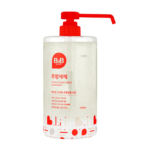 B&B, DISH AND VEGETABLE CLEANSER LIQUID TYPE 1000ML