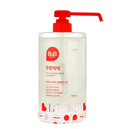 B&B, DISH AND VEGETABLE CLEANSER LIQUID TYPE 1000ML