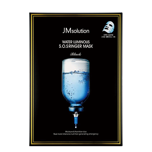 JM SOLUTION, WATER LUMINOUS S.O.S RINGER MASK BLACK (35ML*10EA)