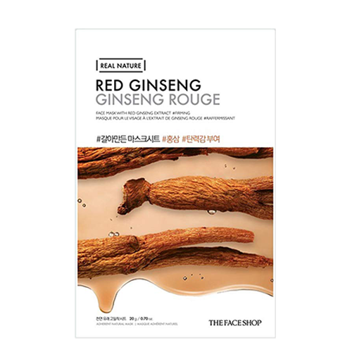 THE FACE SHOP, REAL NATURE FACE MASK WITH RED GINSENG EXTRACT