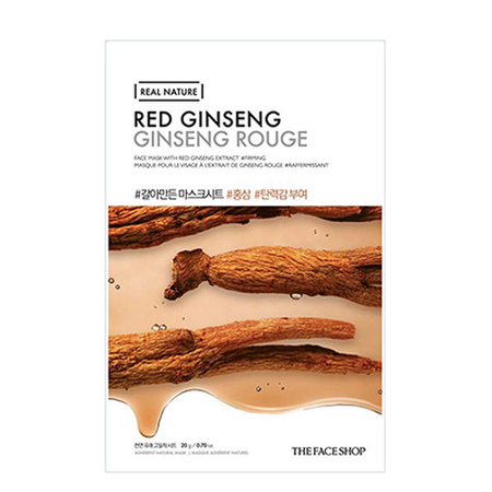 THE FACE SHOP, REAL NATURE FACE MASK WITH RED GINSENG EXTRACT