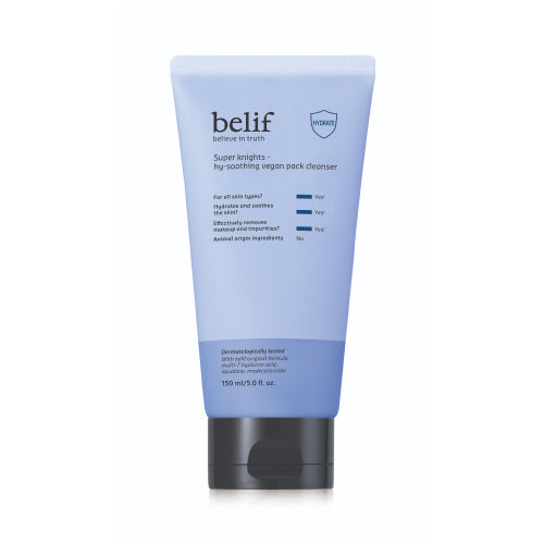 belif, SUPER KNIGHTS HY-SOOTHING VEGAN PACK CLEANSER 150ML