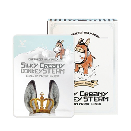 ELIZAVECCA, MILKY PIGGY SILKY CREAMY DONKEY STEAM CREAM MASK PACK (25ML*10EA)