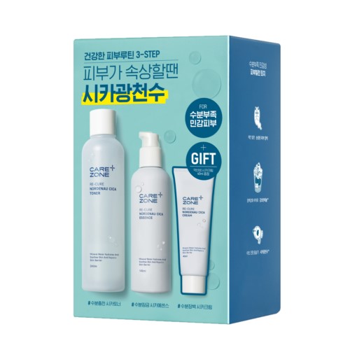 CARE ZONE, RECURE NORDENAU CICA 2PCS KIT(TONER240ML+ESSENCE145ML+CREAM40ML)