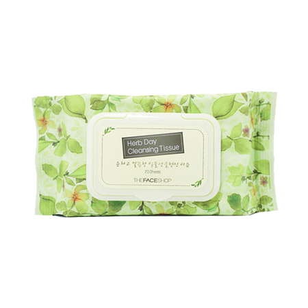 THE FACE SHOP, HERB DAY CLEANSING TISSUE 70EA