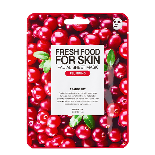 FARM SKIN, FRESHFOOD FOR SKIN FACIAL SHEET MASK(CRANBERRY) 25ML