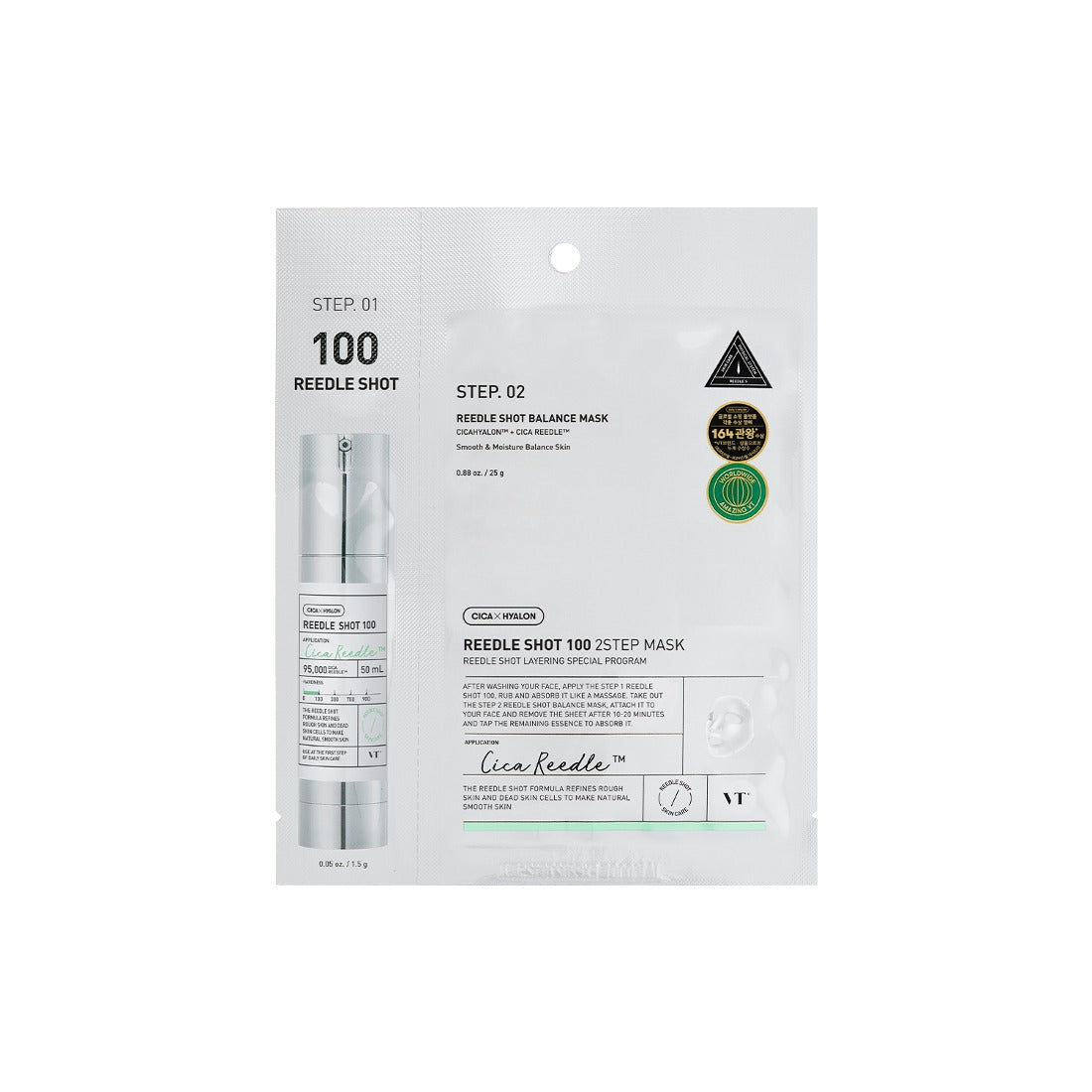 VT, REEDLE SHOT 100 2-STEP MASK (1.5G+25G)*5EA