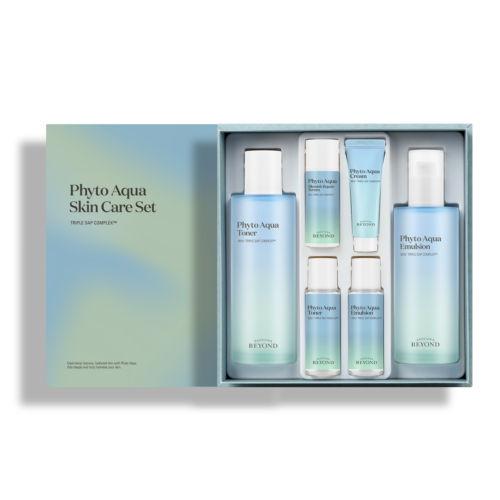 BEYOND, PHYTO AQUA SKINCARE SET (TONER145ML+EMULSION130ML+TONER20ML+EMULSION20ML+SERUM10ML+CREAM10ML)335ML